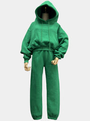 Hoodies Suit Winter Spring Solid Casual Tracksuit Women Fleece 2
