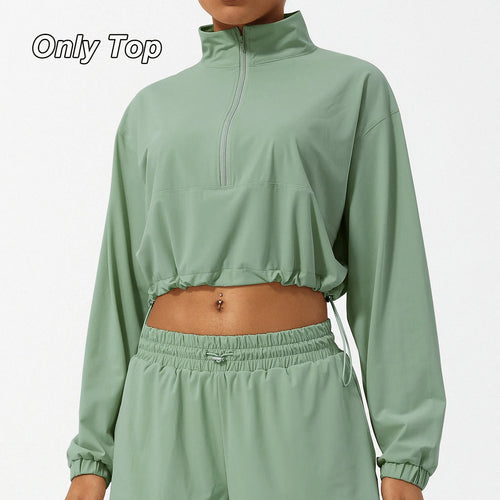 Women Casual Clothes Quick Dry Gym Outfit Anti UV Workout Suit Half