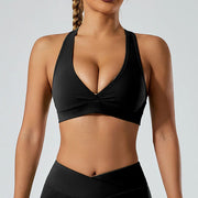 Women Yoga Set Sports Bra Seamless High Waist Gym Shorts Nylon Stretch