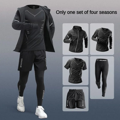 Men's Ice Fiber Quick-Dry Running & Fitness Full Set/Suit Tracksuit