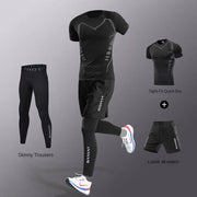 Men's Ice Fiber Quick-Dry Running & Fitness Full Set/Suit Tracksuit