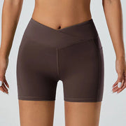 Women Yoga Set Sports Bra Seamless High Waist Gym Shorts Nylon Stretch