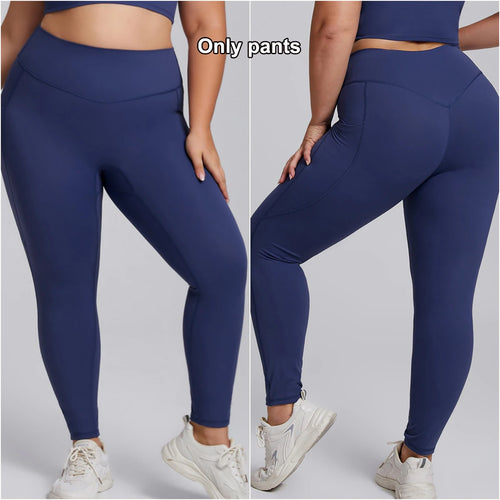 Women Gym Set Plus Size Workout Oufit Curvy Lady Sports Bra Yoga