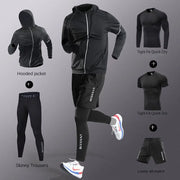 Men's Ice Fiber Quick-Dry Running & Fitness Full Set/Suit Tracksuit