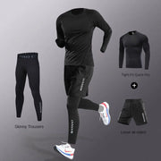 Men's Ice Fiber Quick-Dry Running & Fitness Full Set/Suit Tracksuit