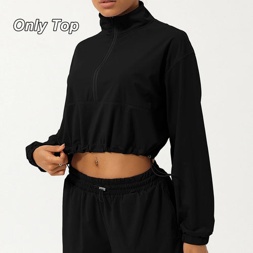 Women Casual Clothes Quick Dry Gym Outfit Anti UV Workout Suit Half
