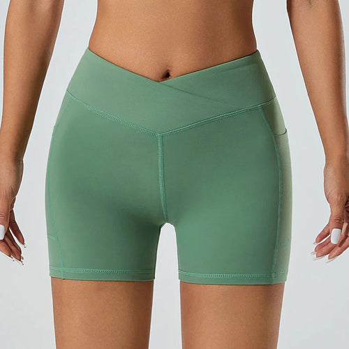 Women Yoga Set Sports Bra Seamless High Waist Gym Shorts Nylon Stretch